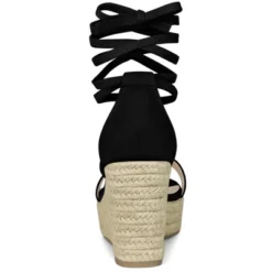 Allegra K Women's Espadrille Platform Lace Up Wedge Heels Sandals -Allegra K GUEST c0c2f086 2f5f 4929 8449 d6a4719ea26c