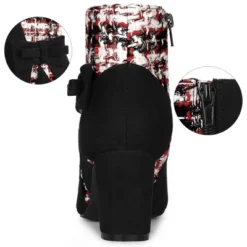 Allegra K Women's Plaid Pointed Toe Block Heels Ankle Boots -Allegra K GUEST c1918336 f8e1 42e9 9e79 40dd048fff28