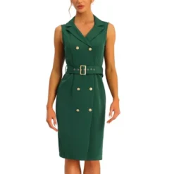 Allegra K Women's Sleeveless Notched Lapel Double Breasted Belted Work Office Dress 13 Allegra K Women's Sleeveless Notched Lapel Double Breasted Belted Work Office Dress -Allegra K GUEST c206258f ab55 4f4f bbfd 3d35a421f89e