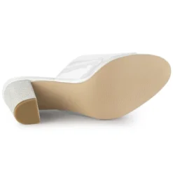 Allegra K Women's Clear Glitter Chunky Heels Slide Heel Sandals -Allegra K GUEST c2997c76 89fd 4f98 92ed a2b5f450aaea