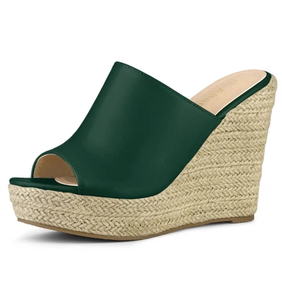 Allegra K Women's Espadrille Wedge Platform Mules 10 Allegra K Women's Espadrille Wedge Platform Mules - Image 10
