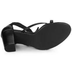 Allegra K Women's Flip Flops Chunky Heel Lace Up Heels Sandals -Allegra K GUEST c2ead0c5 6247 4239 9929 7a74a3145f31