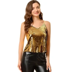 Allegra K Women's Sequined Shining Club Party Sparkle Cami Top -Allegra K GUEST c3a99bdc 4487 48f5 bcc1 0b6ddb144717