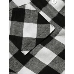 Allegra K Woman Roll Up Sleeves Buttoned Boyfriend Plaids Shirt -Allegra K GUEST c4edf33a a1ae 4962 8930 83d7242ea9ea