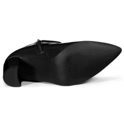 Allegra K Women's Pointed Toe Zip Chunky Heels Ankle Boots -Allegra K GUEST c5852f39 8744 43f4 9d17 646eb0b4b25b