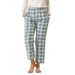 Allegra K Women's Plaid Fleece Pajama Winter Thick Warm Loungewear Home Pants -Allegra K GUEST c677dd7a cc3f 47f7 98be 9c1d6b9e1132