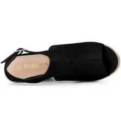 Allegra K Women's Slingback Peep Toe Platform Wedge Heels Sandals -Allegra K GUEST c6b2b4d2 a280 44b9 9a65 ba6d4c2c051b