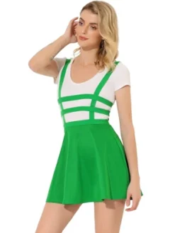 Allegra K Women's Pleated Kawaii A-Line Elastic Waist Mini Braces Suspender Skirt -Allegra K GUEST c6e130be e141 414a ac66 675d754356d2