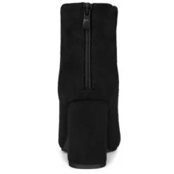 Allegra K Women's Round Toe Back Zipper Chunky Heel Ankle Boots -Allegra K GUEST c7324ca2 8a0b 47dd 8704 09b5215f9d1f