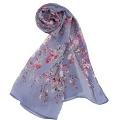 Allegra K Long Chiffon Floral Scarves Lightweight Beach Sunscreen Swimwear Wrap Shawls For Women