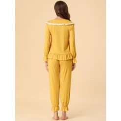 Allegra K Women's Sleepwear Lounge Peter Pan Collar Long Sleeve Ruffle Pajama Set 10 Allegra K Women's Sleepwear Lounge Peter Pan Collar Long Sleeve Ruffle Pajama Set -Allegra K GUEST c7ca0440 cad2 4b8a 8a78 6fe62ff3fd12