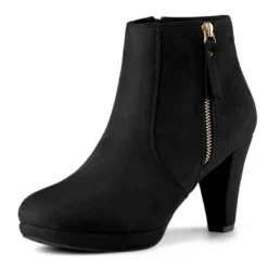 Allegra K Women's Side Zip Low Platform Chunky Heel Ankle Booties -Allegra K GUEST c8bb9f1a c741 4e36 8642 56cf2775f49a