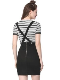 Allegra K Women's Button Decor High Waist Straight Braces Suspender Skirt -Allegra K GUEST c9b3f9e4 9401 4fce 9b81 58123dc40de5