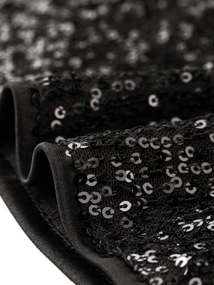 Allegra K Sequin Top For Women's V Neck Party Metallic Sparkly Blouse 4 Allegra K Sequin Top For Women's V Neck Party Metallic Sparkly Blouse - Image 4