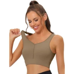 Allegra K Women's High Impact Workout Wirefree With Padded Sports Bra -Allegra K GUEST ce3665c9 3352 4153 994f cc7d5d633292