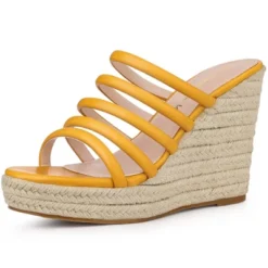 Allegra K Women's Platform Strappy Slip On Espadrille Wedges Sandals -Allegra K GUEST cf322411 8dc6 43b6 a506 43f394a582ed