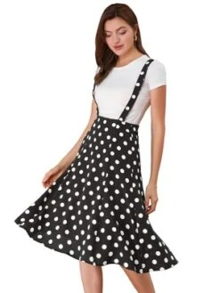 Allegra K Women's Vintage Polka Dots Midi Floral Suspender Skirt -Allegra K GUEST d03e7c99 d7c0 4673 8e33 5606e770fd2b