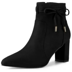 Allegra K Women's Pointed Toe Block Heel Zipper Ankle Boots -Allegra K GUEST d167f820 56ad 4c37 937f f76be6eb8c67