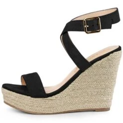 Allegra K Women's Slingback Crisscross Espadrille Wedges Heel Sandals -Allegra K GUEST d1c39a95 0e68 4ee9 93a9 039859c93f30