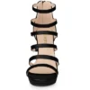 Allegra K Women's Platform Gladiator Strappy Stiletto Heel Sandals