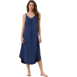 Allegra K Women's V Neck Soft Cami Nightdress Lounge Nightgowns -Allegra K GUEST d25093d1 8ab8 411f aaab ea6ebb0eb7f1