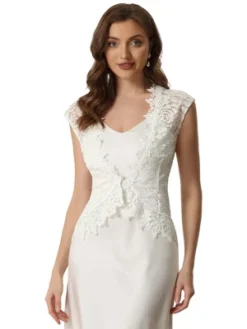 Allegra K Women's Wedding Guest Cap Sleeve Formal Sheer Floral Lace Shrug -Allegra K GUEST d3eeb316 0b87 4613 a749 381f3bb9c5be