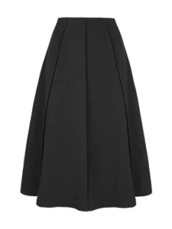 Allegra K Women's High Waist Stretch A-Line Pleated Flared Skirt -Allegra K GUEST d440998f 4cad 4e9b 92dc afa363cfaa84