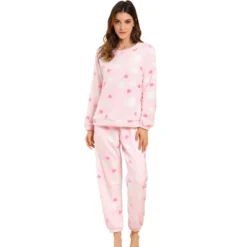 Allegra K Women Winter Flannel Pajama Sets Cute Printed Long Sleeve Nightwear Top And Pants Loungewear Soft Sleepwears -Allegra K GUEST d5d1ce57 1e92 44a3 8a0f a9713eb53a99