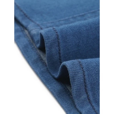 Allegra K Women's Summer High Waist Paper Bag Elastic Knot Belted Denim Skirt 5 Allegra K Women's Summer High Waist Paper Bag Elastic Knot Belted Denim Skirt - Image 5