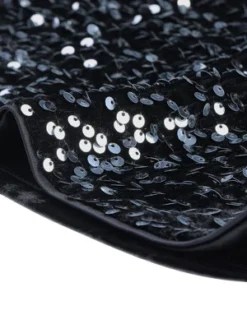 Allegra K Women's Sequin Velvet Crew Neck Short Sleeve T-shirt -Allegra K GUEST d976aca3 b19a 4503 8f38 6bad546560e3