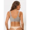 Allegra K Women's Adjustable Straps Full Coverage Mesh Underwire Minimizer Bra