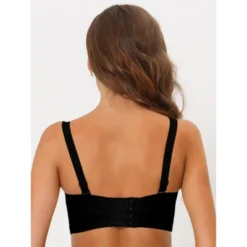Allegra K Women's Wirefree Smooth Solid Non-Slip Strapless Bandeau Bra