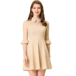 Allegra K Women's Keyhole Mesh Sheer Half Sleeve Retro Gothic Cocktail Party Vintage Dress -Allegra K GUEST dd0f552a 759d 4fb4 9f2e f261ef5e79fd