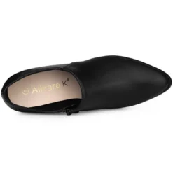 Allegra K Women's Pointy Toe Patchwork Chunky Heels Oxford Ankle Booties -Allegra K GUEST ddbc97ec 6790 4ce1 97c8 0b5497664193