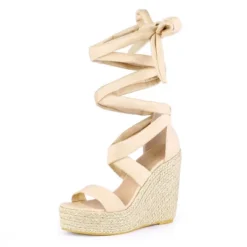 Allegra K Women's Espadrille Platform Wedges Heel Lace Up Sandals -Allegra K GUEST de627bf9 8ade 4512 8174 a96ee2886dc3