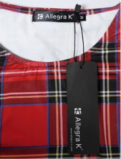 Allegra K Women's Summer Plaid Dresses Mini A-Line Sleeveless Fit And Flare Dress -Allegra K GUEST df7ed136 d70b 4f13 a344 5bbfb8f0a9e2