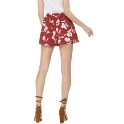 Allegra K Women's Summer Beach Casual Elastic Waist Floral Shorts -Allegra K GUEST e12e085b 0ea5 47df 923a 50f90c6443f8