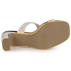 Allegra K Women's Rhinestone Chunky Slide Heel -Allegra K GUEST e1edf43e 55e6 469f 9c1c 2a3c9ad721fc