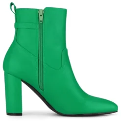 Allegra K Women's Pointed Toe Chunky High Heels Ankle Boots -Allegra K GUEST e45e3ed0 34b2 415b afe6 078db9d12a8f