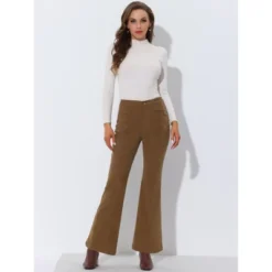 Allegra K Women's High Waisted Bootcut Trousers Retro Bell Leg Corduroy Pants -Allegra K GUEST e4a27686 a785 4554 bc21 038728c5b89d