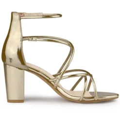 Allegra K Women's Strappy Crisscross Strap Block Heels Sandals -Allegra K GUEST e4b6c2cf cc73 4475 ba4f ec65b93c2799