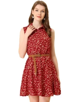 Allegra K Women's Floral Sleeveless Half Placket Above Knee Belted Summer Dress 32 Allegra K Women's Floral Sleeveless Half Placket Above Knee Belted Summer Dress -Allegra K GUEST e50d48f0 51e4 4b31 9f6b 50aed71aebe0