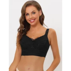 Allegra K Women's Full Coverage Wide Straps Longline Hem Wirefree Bra -Allegra K GUEST e5bade9c 99cb 4bf5 9251 8b29cebe1686