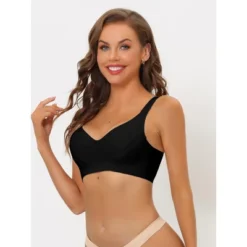 Allegra K Women's Wireless No Show Smooth Comfort Adjustable Straps Minimizers Bra -Allegra K GUEST e6674c37 498e 419f 98c4 b163e3cf768f