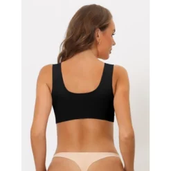 Allegra K Women's Push Up Minimizer Full Coverage Mesh Wirefree Bras