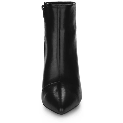 Allegra K Women's Pointed Toe Clear Wedge Heels Ankle Boots 1 Allegra K Women's Pointed Toe Clear Wedge Heels Ankle Boots