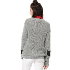 Allegra K Women's Pullover Drop Shoulder Elbow Patch Loose Sweater Pullover Jumper -Allegra K GUEST e7bca415 5a6f 4f60 a3e1 94bcaa5d9826