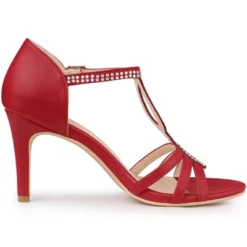 Allegra K Women's Rhinestone Ankle Strap Open Toe Stiletto Heels Sandals -Allegra K GUEST e831cdce 9369 448b 8b6c 92056424d2e6