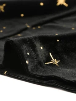 Allegra K Women's Mesh Sheer Puff Long Sleeve Square Neck Glitter Star Mini Velvet Dress -Allegra K GUEST e8a7b948 8a7d 4ac0 9124 6edd99e5511f