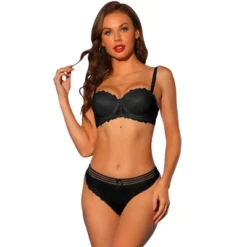 Allegra K Women's Lace Balconette Underwire Padded Bra And Panty Set -Allegra K GUEST e8b09732 7698 4b77 91f4 502ccbd0c7f7